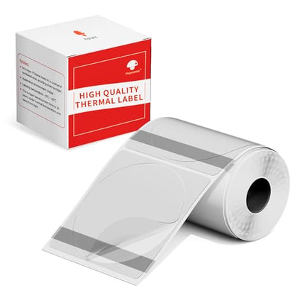 Phomemo Thermal Labels - Clear Circle Labels, M110/M220/M221/M120/M200, Transparent, 1.96"x1.96" (50x50mm), Round Stickers for Logo/Barcode/Address - color: Transparent, size: 1.96" x 1.96"