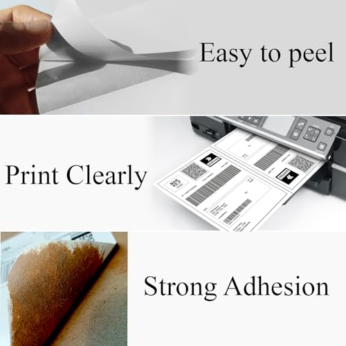 2UP - Sticker Paper, 11" x 8.5" Half Sheet Shipping Address Labels - size: 8.5"x5.5"(2UP), style: 100 Sheets