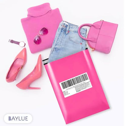 Hot Pink Poly Mailers 9x12, Shipping & Mailing Bags, 1000 Pack Bulk - color: Hot Pink, size: 9"x12" / 1000 Pack