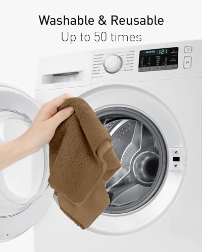 Fantasticlean Microfiber Cleaning Cloth Roll- 75 Sheets, 12" x 12" (Tan) - color: Tan, size: 75 pack
