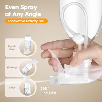 Tecohouse 360° 16 OZ Clear Glass Spray Bottles 2 Pack - color: Clear