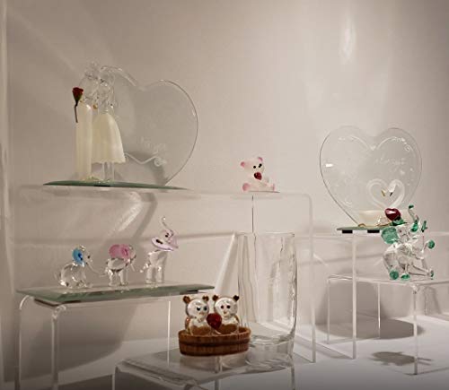 888 Display USA® 3 Piece set Clear Acrylic Jewelry Display Risers Showcase Fixtures Bakery shop Medium Riser Set