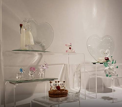888 Display USA® 3 Piece set Clear Acrylic Jewelry Display Risers Showcase Fixtures Bakery shop Medium Riser Set