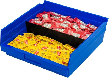Akro-Mils 40170 Plastic Width Dividers for 4" Tall Shelf Bins, 24-Pk, Black - style: Fits 30170, 30178, and 30174