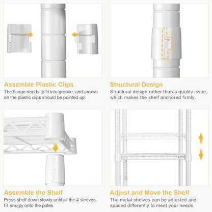Ulif U6 Clothes Drying Rack, 5-Tier Over Washer and Dryer Shelves - color: White, size: Large: 65.3”W x 13.4”D x 77.5”H