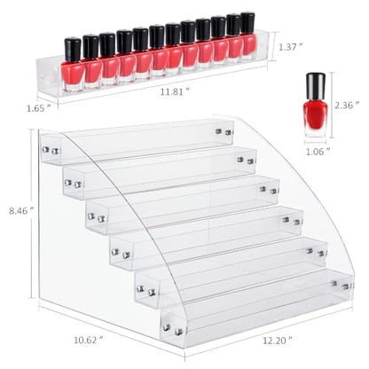 KINGROW Nail Polish Organizer, Acrylic Paint Display for table 6 Tier - size: 6 Layers