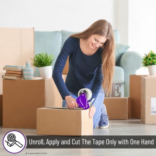 Mr. Pen- Heavy Duty Packing Tape Dispenser Gun, 2 Inch - color: Purple, size: 2 Pack