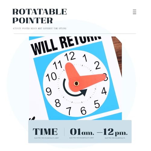 PVC Business Hours Sign, Square Shape, Rest Sign, Time Indicator Plate