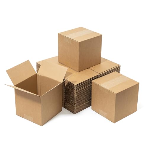 Mefleet 6x6x6" Shipping Boxes 50 Pack Small Corrugated Cardboard Box Brown - size: 6x6x6 inches (50 Pack)