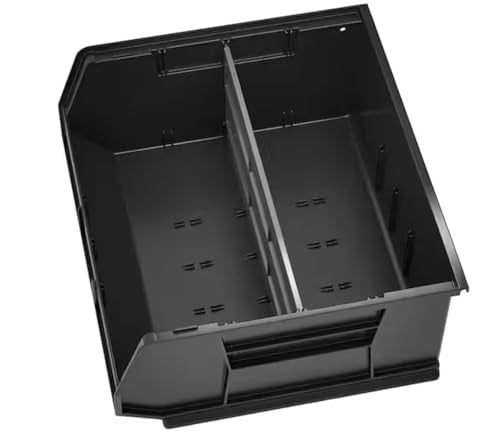 6-Pack Black Plastic Storage Shelf Bins WZ66302