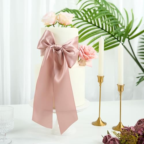 Dusty Rose Double-Faced Satin Ribbon, 3 Inch x 10 Yards - color: Dusty Rose