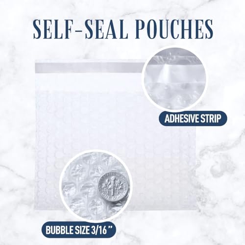 ALTERNIUM Self Seal Bubble Pouches - Bubble Bags for Packing, Packaging Filler for Moving - Cushioning Wrap for Fragile Items, Dish Packing Kit Shipping Supplies for Small Business - 5X7 Inch, 120pcs - size: 5"x7" - 120 pack