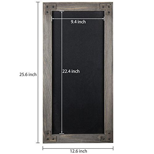 MyGift Wall Mounted Large Chalkboard Sign with Gray Wood Frame - color: Gray