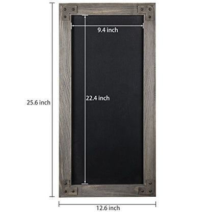 MyGift Wall Mounted Large Chalkboard Sign with Gray Wood Frame - color: Gray