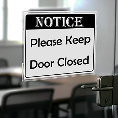 NIUBEE Acrylic Sign Holder 5x7 Wall Door Mount for Flyer Paper Display - size: 5x7"