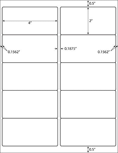 10 Up - Address Labels - 2" x 4" - 10000 Labels - size: 10000 Labels