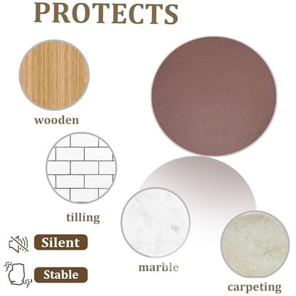 Recliner Pads for Hardwood Floors, Under Chair Mat Floor Protector, Keep Furniture from Sliding, Rubber Mats for Rocking Chair, Floor Furniture Pads 27.5in - size: R-Brown-27.5"x27.5"