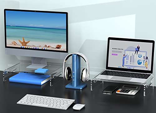 Zimilar 2 Pack Monitor Stand Riser, Acrylic Monitor Stand for Computer