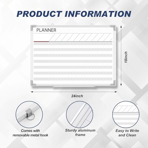 Lincia Lined Dry Erase Board for Office, Make Ready Board, 18"x24" - size: 24"W x 18"H, style: Make Ready Board