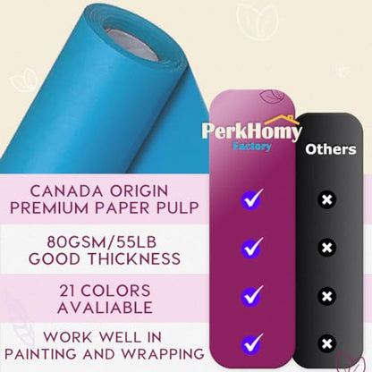 SMART&CASUAL 15" x 450" (37.5') Kraft Paper Roll for Art Craft Supplies Gift Wrapping Moving Packing Painting Drawing Paint Easel Poster Chart Paper (Lake Blue, 15" W x 450" L (37.5')) - color: Lake Blue, size: 15"W x 450"L ( 37.5' )
