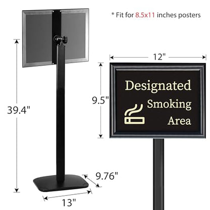 Please Wait To Be Seated Sign, 8.5 x 11 Inch Heavy Duty Sign Holder Stand - size: 8.5x11in