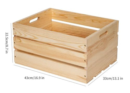 Extra Large Pine Wood Crates ，Unfinished Wooden Storage Crates For Display