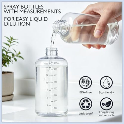 Spray Bottles 2 Pack 10oz 360° Any-Angle Spraying for Cleaning - color: Black, size: 10oz