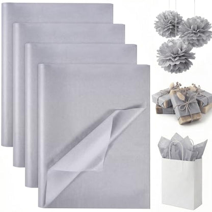 Koogel 330 Sheets Silver Tissue Paper, 14 X 10 inches - color: Silver