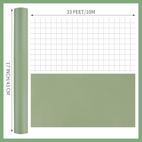 woric Sage Green Wrapping Paper Roll - Mini Roll - Wedding Gift Wrap - color: Sage Green