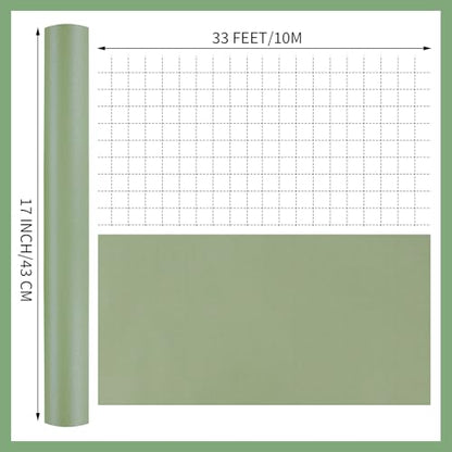 woric Sage Green Wrapping Paper Roll - Mini Roll - Wedding Gift Wrap - color: Sage Green