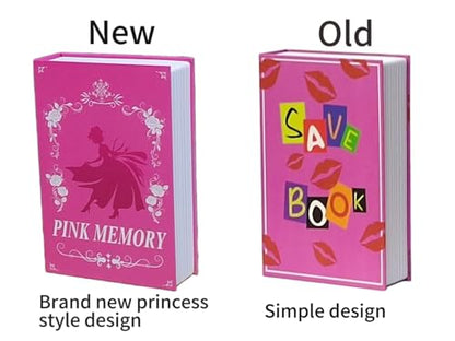 Book Safe with Key Lock - Hidden Diversion Safe for Cash & Jewelry, Anti-Theft Money Storage Box (9.5x6.2x2.2 Inch) | Hollow Book Secret Safe for Home/Office/Travel(Pink and Red lips - Key Lock) - color: Pink and Red lips - Key Lock
