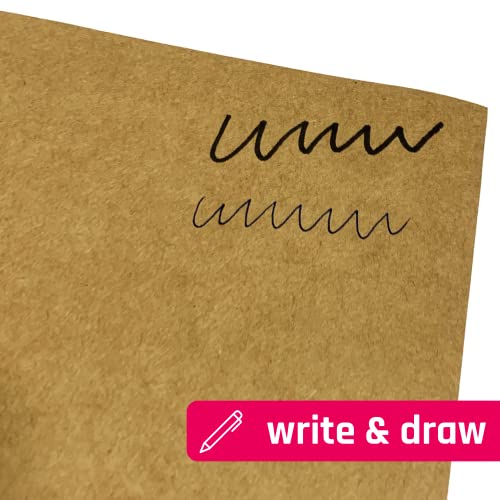 50 Sheets, Brown Kraft Cardstock, 200 GSM (75 lb. Cover), 8.5 x 11 inches - size: 50 Sheets