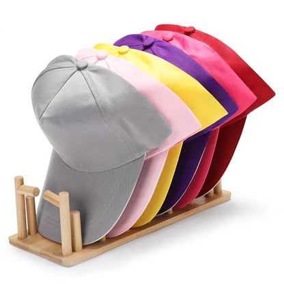 Bamboo Hat Rack – 1-Pack Hat Organizer for Baseball Caps, Free-Standing Hat Holder for 18 Caps, Ideal for Closet, Bedroom, Dresser