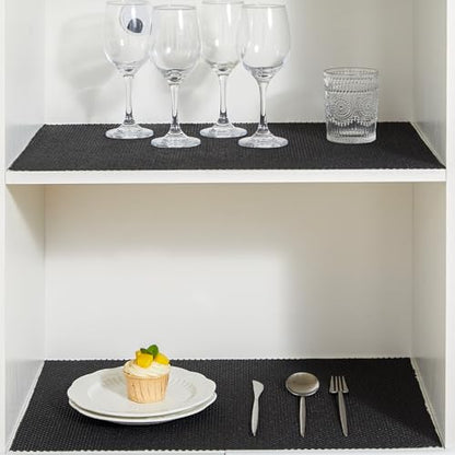 Shelf Liner for Kitchen Cabinets and Drawers, Black, 12" x 120" - color: Black, size: 12"W x 120"L