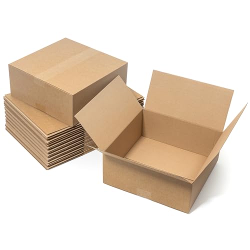 Mefleet 12x12x5" Shipping Boxes 25 Pack Corrugated Cardboard Box Brown - size: 12x12x5 inches (25 Pack)