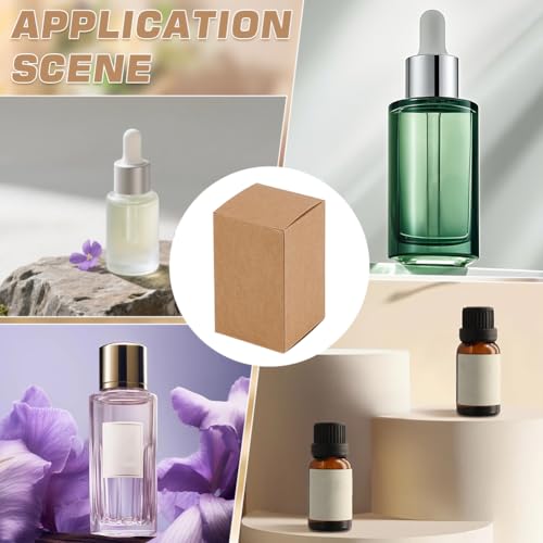 PH PandaHall 30pcs 2x2x3 inch Paper Essential Oil Packing Box, Kraft Paperboard Gift Box Small Packing Boxes Packaging Cases Gift Wrapping Boxes for Glass Dropper Bottles Diffuser Bottles, BurlyWood - color: BurlyWood