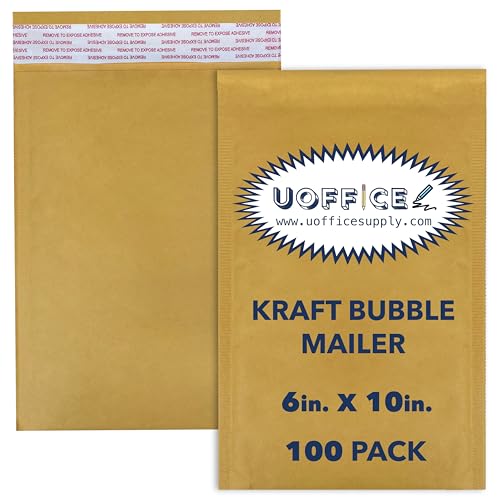 Kraft bubble mailers, 100 pcs small padded envelopes #0-6" x 10", Kraft bubble mailer, Protective mailer, Padded shipping envelopes - size: #0 - 6" x 10"