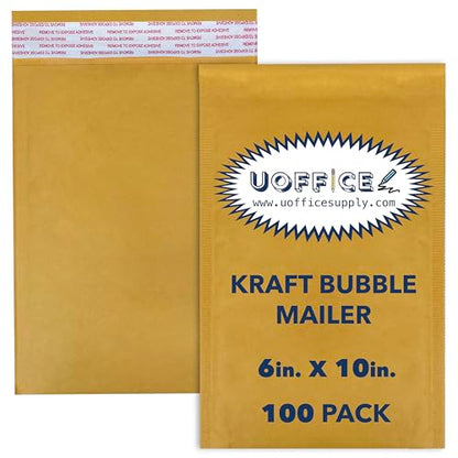 Kraft bubble mailers, 100 pcs small padded envelopes #0-6" x 10", Kraft bubble mailer, Protective mailer, Padded shipping envelopes - size: #0 - 6" x 10"