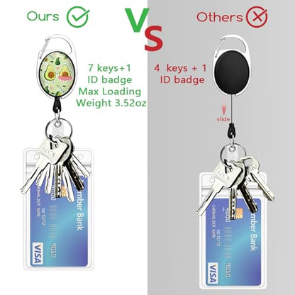 Giancomics Avocado Lanyards for ID Badges Holder Retractable Badge Reel - color: Avocado