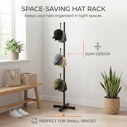 Gisafai Standing Hat Rack for 30 Caps, Hat Tree Stand