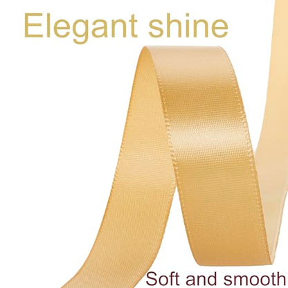 1 Inch Gold Ribbon 50Yards – Perfect for Gift Wrapping - color: Gold, size: 1"