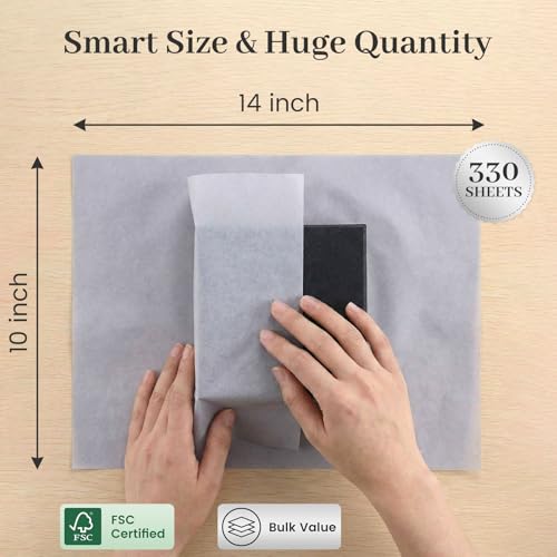 Koogel 330 Sheets Silver Tissue Paper, 14 X 10 inches - color: Silver