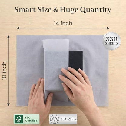 Koogel 330 Sheets Silver Tissue Paper, 14 X 10 inches - color: Silver