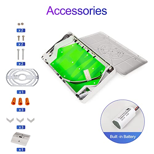 4 Pack LED Emergency Exit Sign, Universal Mount OSHA Compliant - color: Green, size: 4 Pack