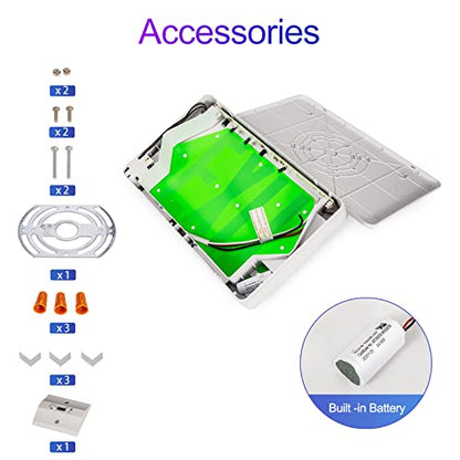 4 Pack LED Emergency Exit Sign, Universal Mount OSHA Compliant - color: Green, size: 4 Pack