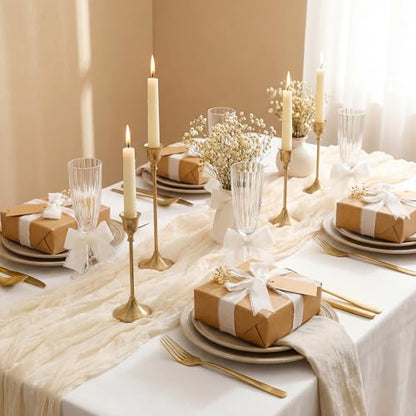 Suncalla 16 Pcs Wrapping Paper Set 16 Inch x 16 ft Elegant Neutral, White - color: White