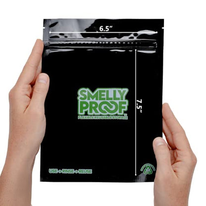 10pk 4-MIL Reusable Food Storage Bags, Reusable Sandwich Bags, Freezer Bags, BPA Free, No PEVA, Non-Silicone Bags for Food Storage, Snack Bags, 10 Black Smelly Proof Bags 6.5" x 7.5" - size: 10 x Reusable Bags