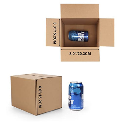 CRUGLA 40 Packs 8x6x6 Shipping Boxes Cardboard Boxes Shipping Box for Business Packaging Thin Box - size: 8x6x6 Inch