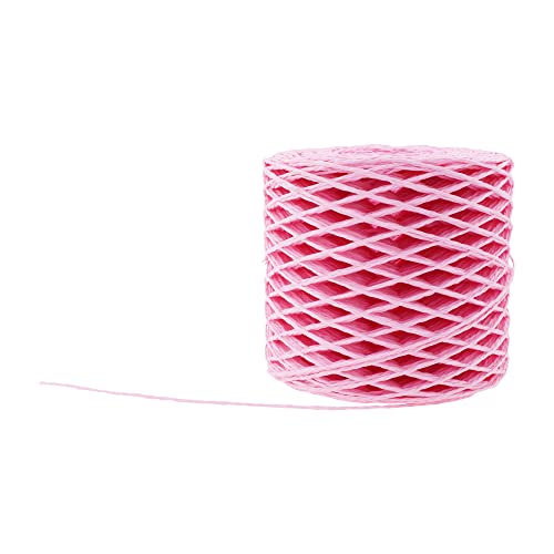 Mandala Crafts Pink Natural Raffia Yarn for Crochet Gift Wrapping - color: Pink, size: 1/16 Inch 200 Yards Raffia Yarn