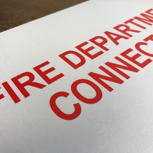 TRADESAFE Fire Department Connection Sign - FDC Wall Signs, Quick Install Aluminum Safety Sign, Light Reflective, UV-Resistant, Waterproof, 14” X 10” Fire Safety Signs For Business - style: Fire Department Connection